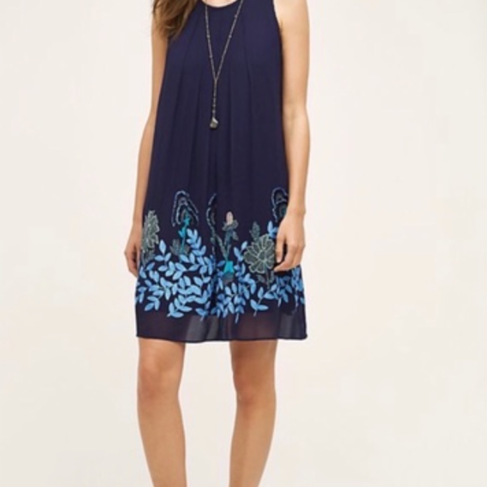 Anthropologie Not So Serious Sz 2P Swing Dress